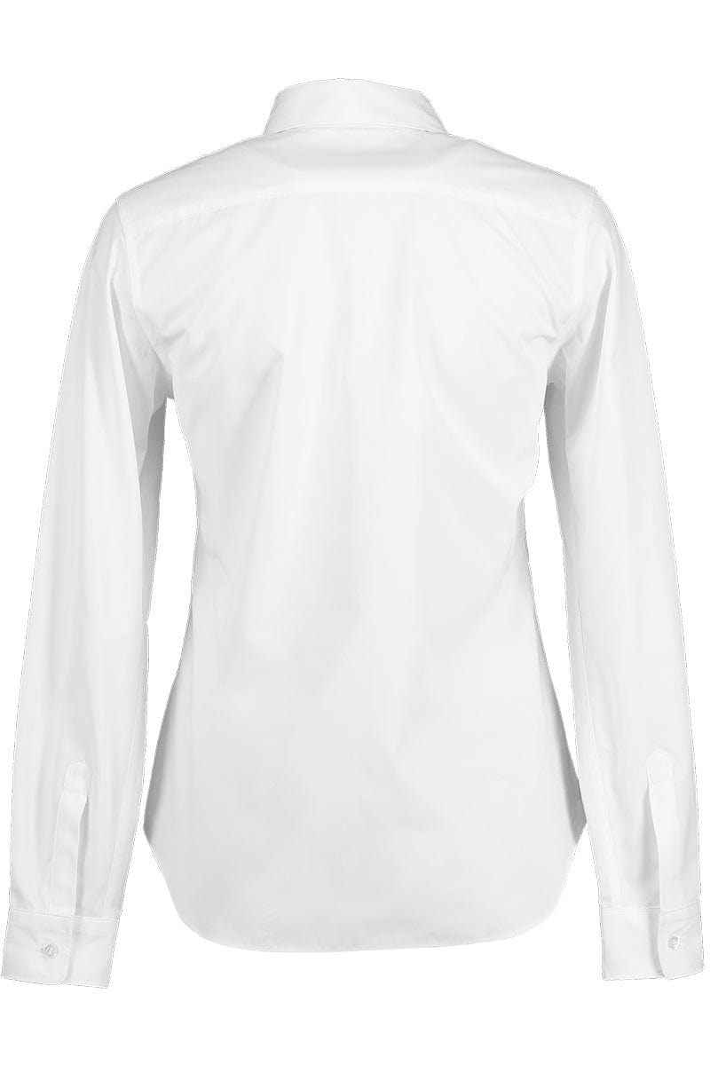 ASPESI-Long Sleeve Cotton Blouse - White-