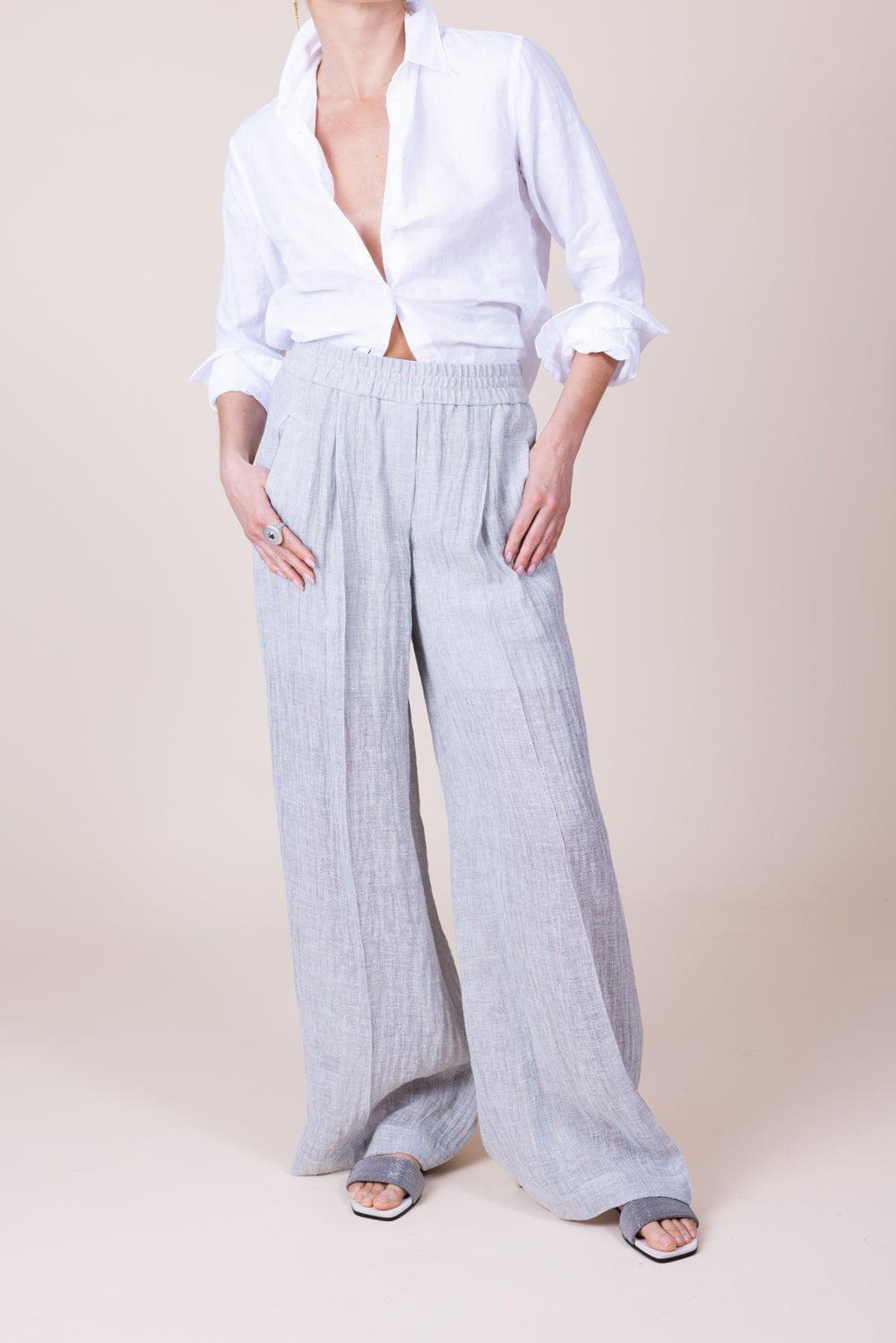 ASPESI-Long Sleeve Button Shirt - White-