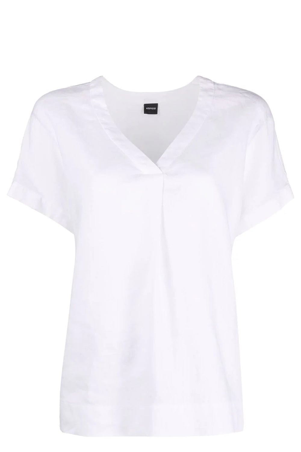 ASPESI-V Neck Linen Blouse-