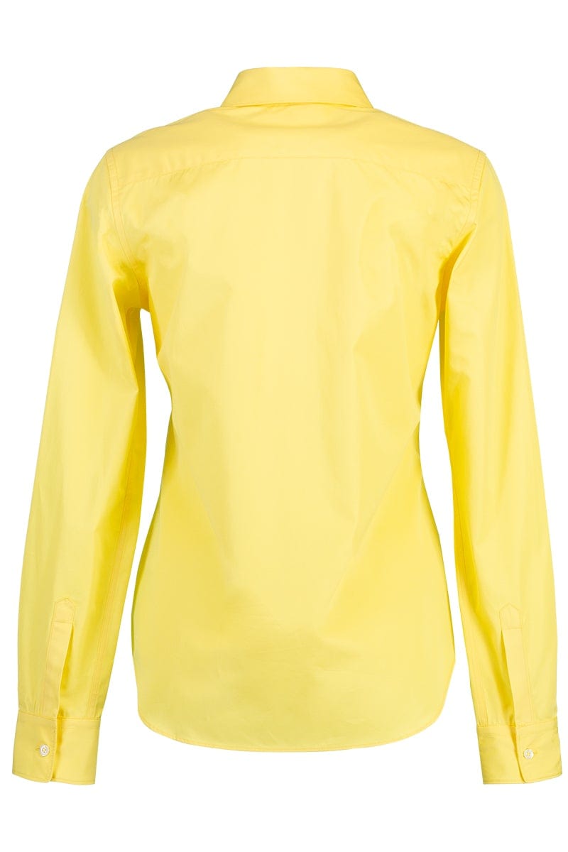 ASPESI-Long Sleeve Cotton Blouse - Yellow-