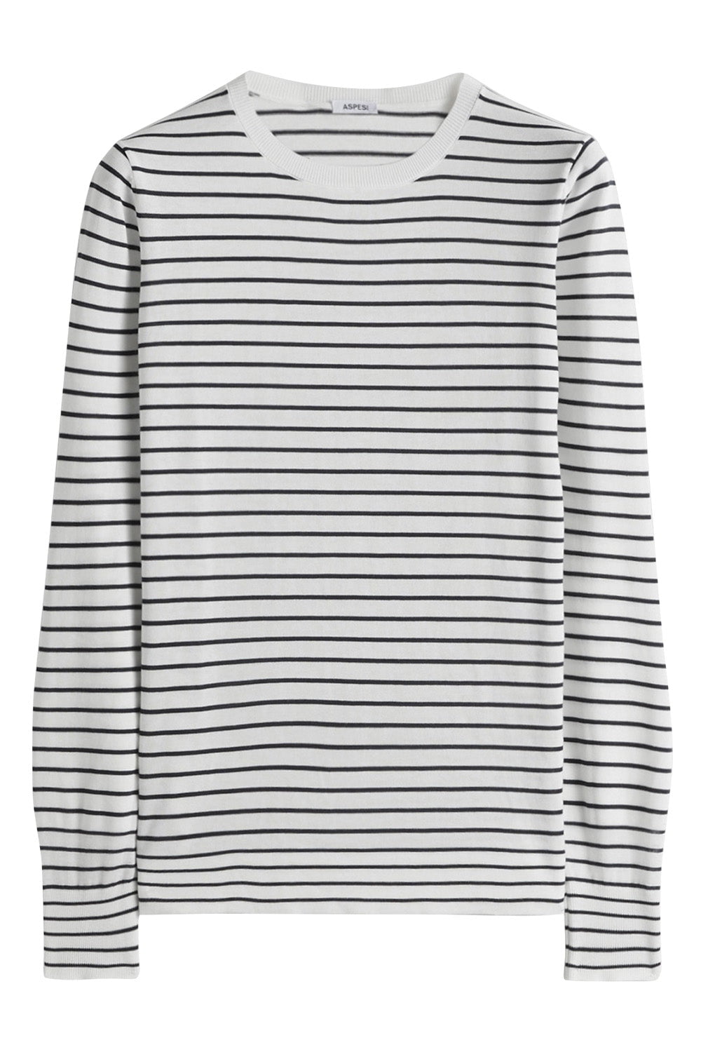 ASPESI-Crewneck Jumper - Blue White Stripe-
