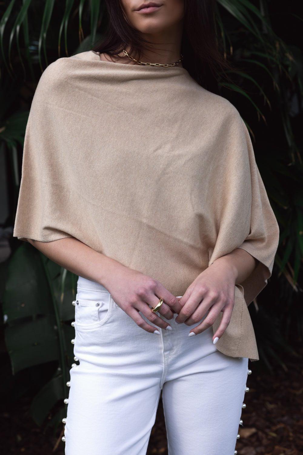 ASPESI-Poncho - Natural-NATURAL