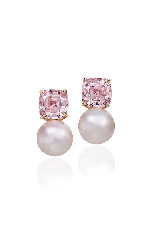 Akoya Pearl Colors Collection Earrings-ROSE GOLD-JEWELRYFINE JEWELEARRING-ASSAEL