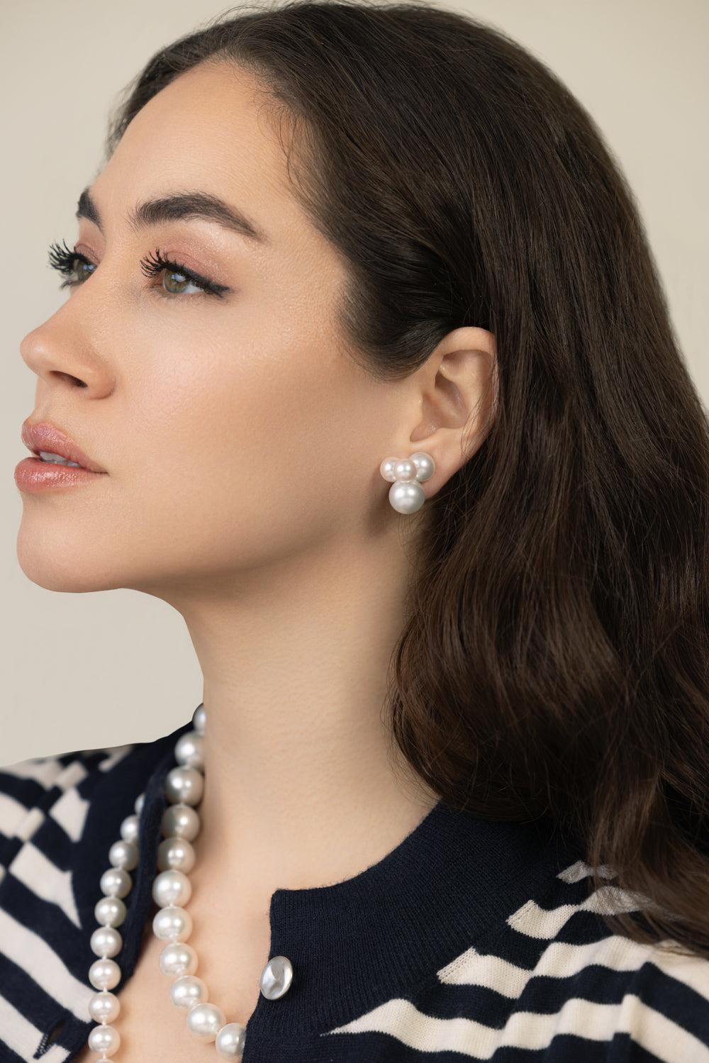 Small Bubble White South Sea Pearl Earrings-WHITE GOLD-S-JEWELRYFINE JEWELEARRING-ASSAEL