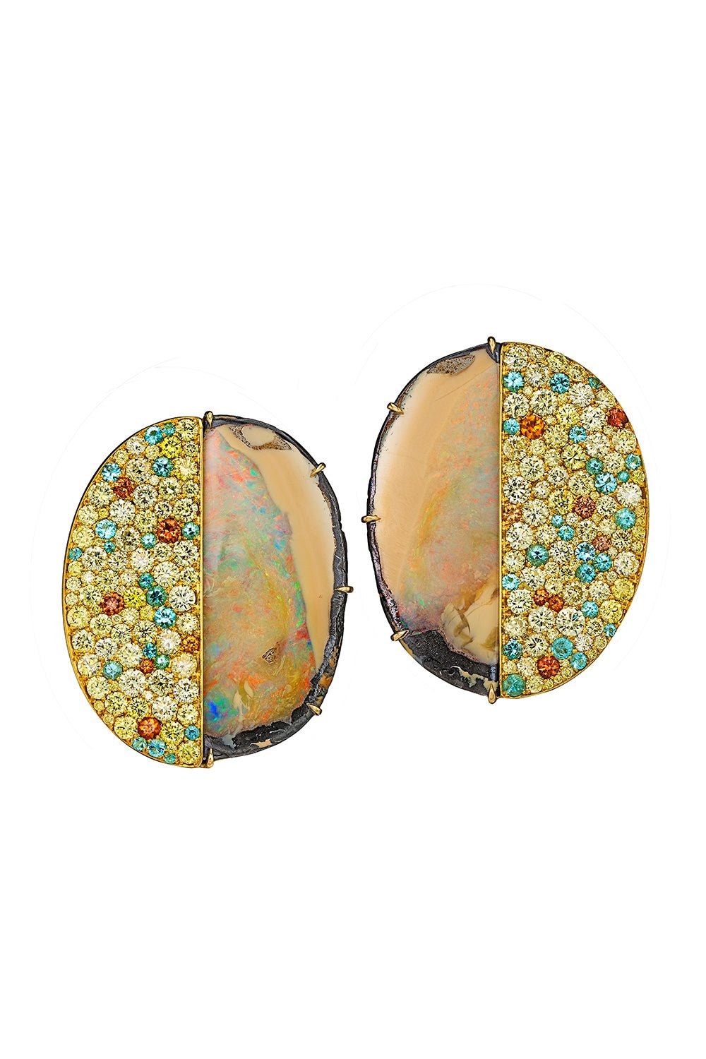 Yowah Nut Opal Diamond Earrings JEWELRYFINE JEWELEARRING ASSAEL   