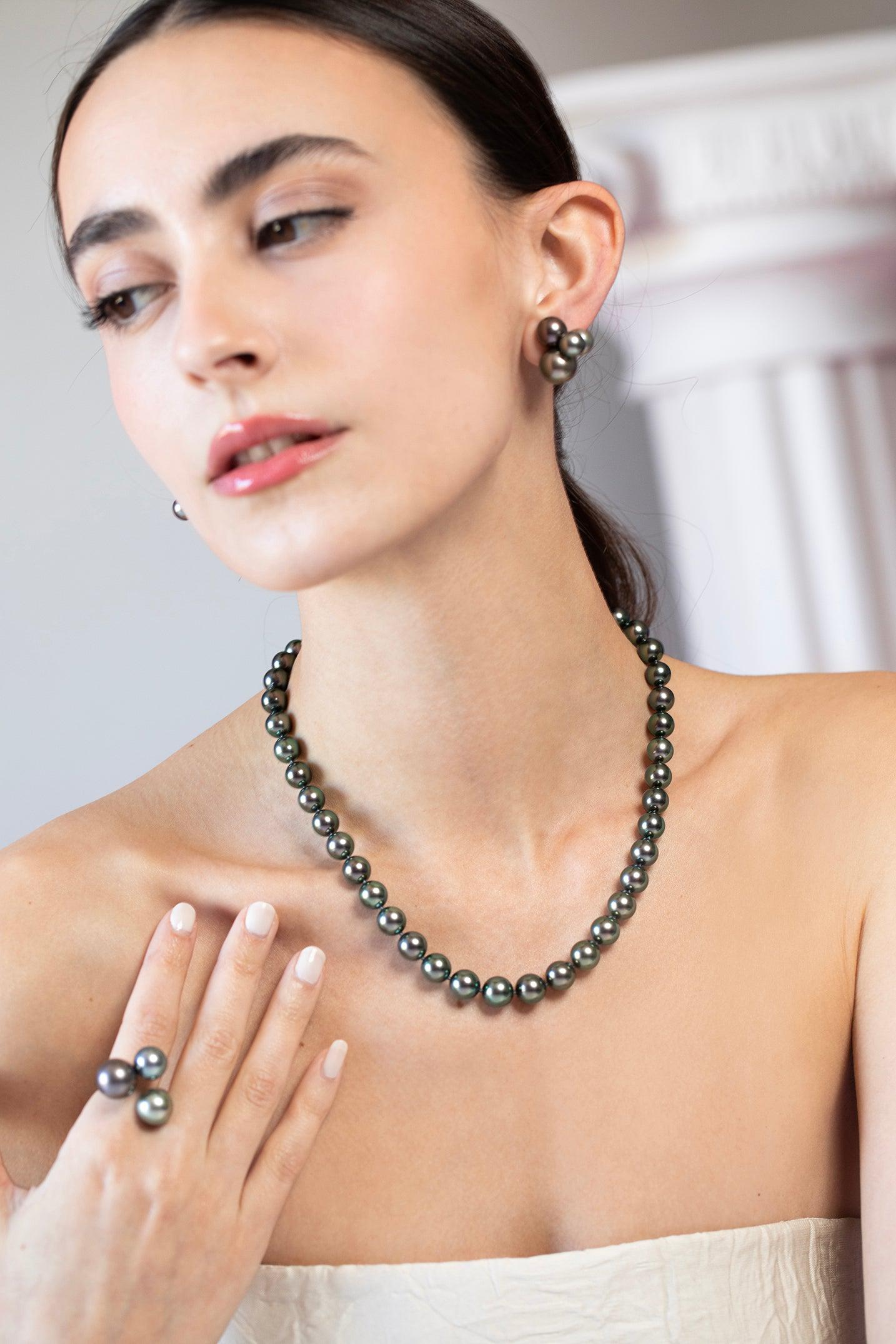 ASSAEL-Tahitian Pearl Necklace-WHITE GOLD