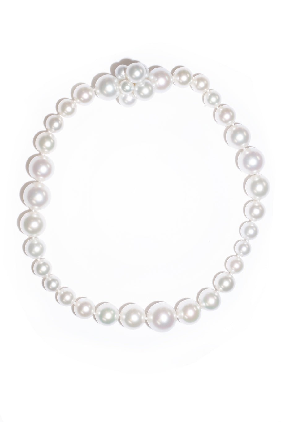 ASSAEL-South Sea Pearl Bubble Clasp Necklace-WHITE
