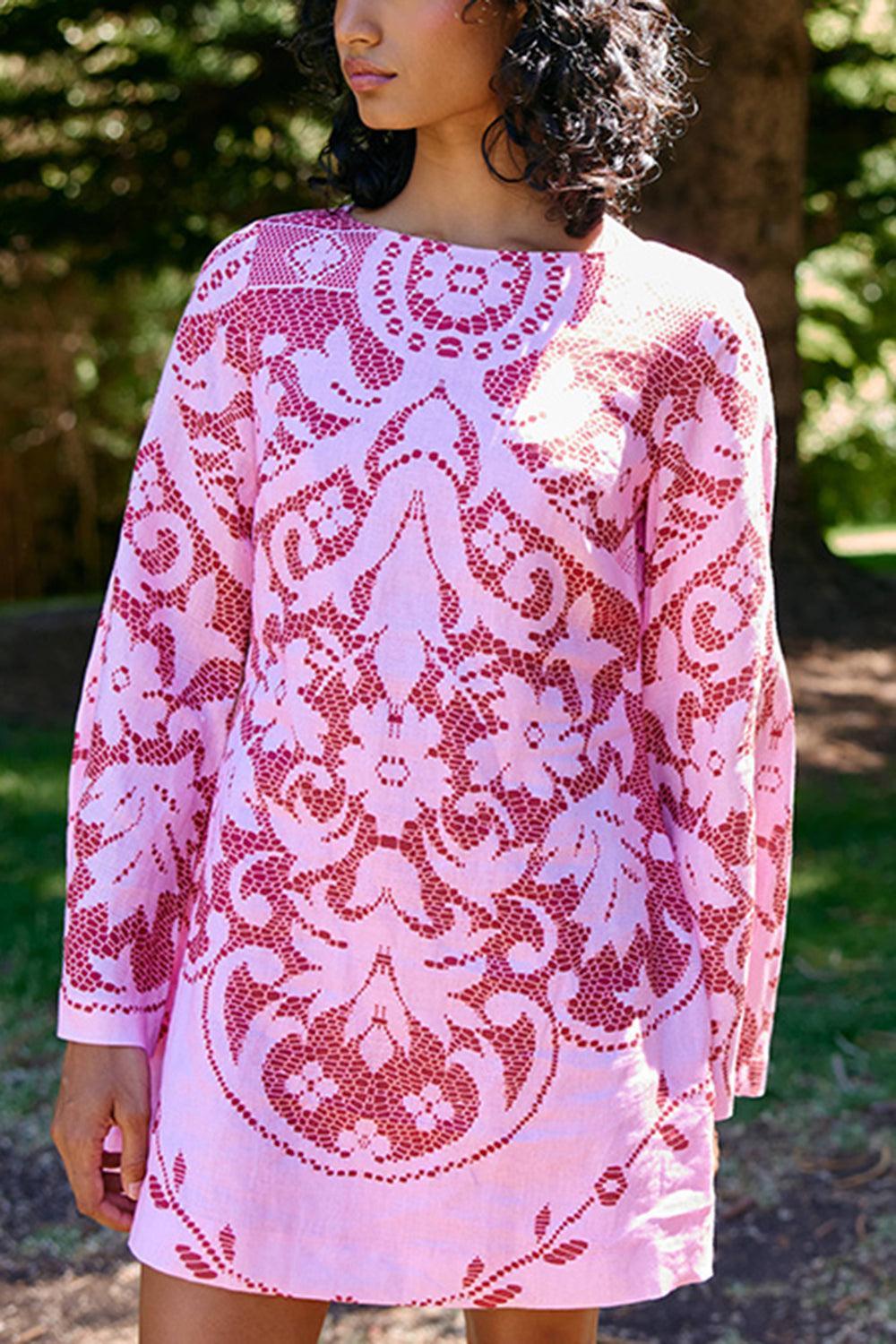 Maggie Dress-MAGENTA-2-CLOTHINGDRESSCASUAL-ASTON STUDIO