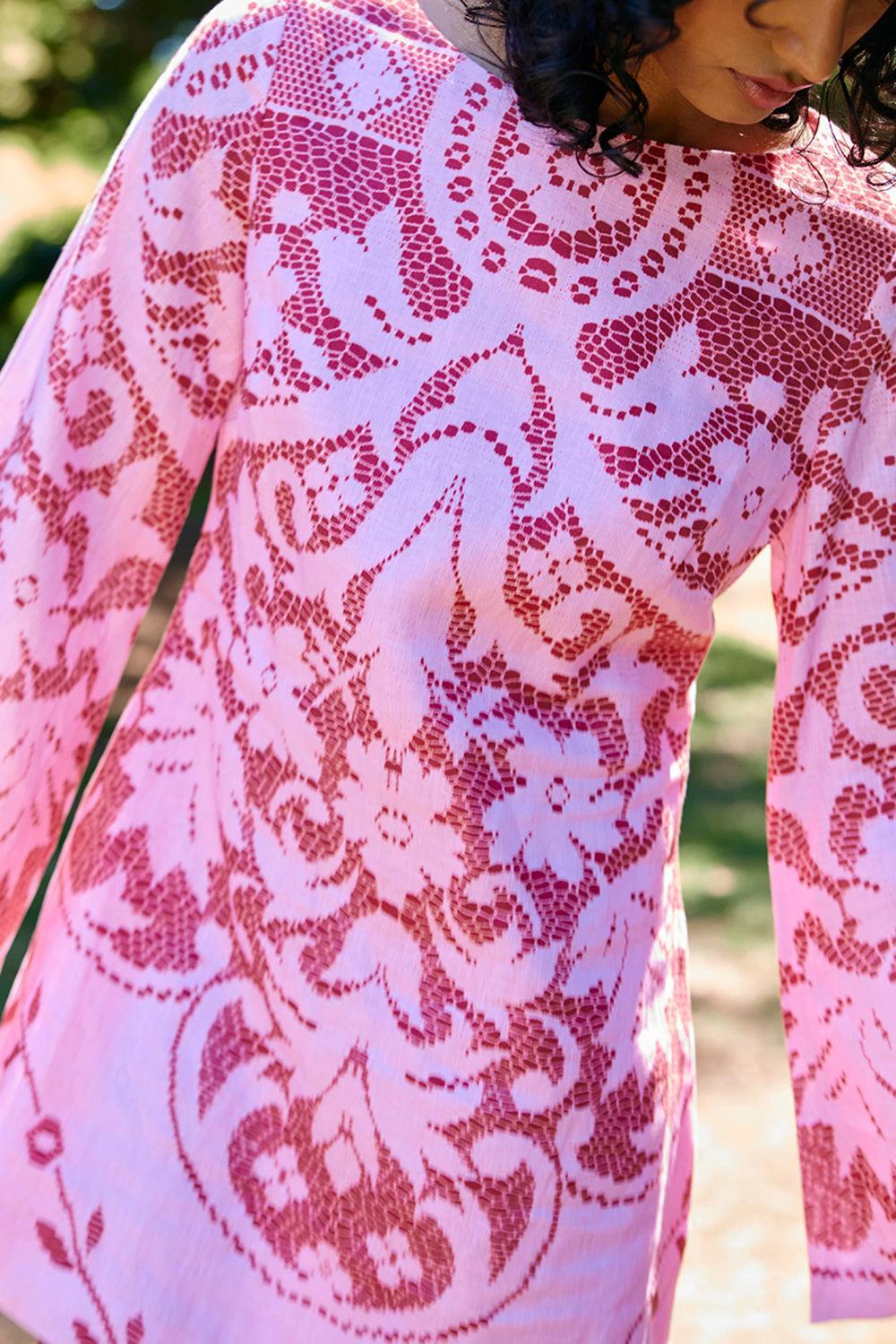 Maggie Dress-MAGENTA-2-CLOTHINGDRESSCASUAL-ASTON STUDIO