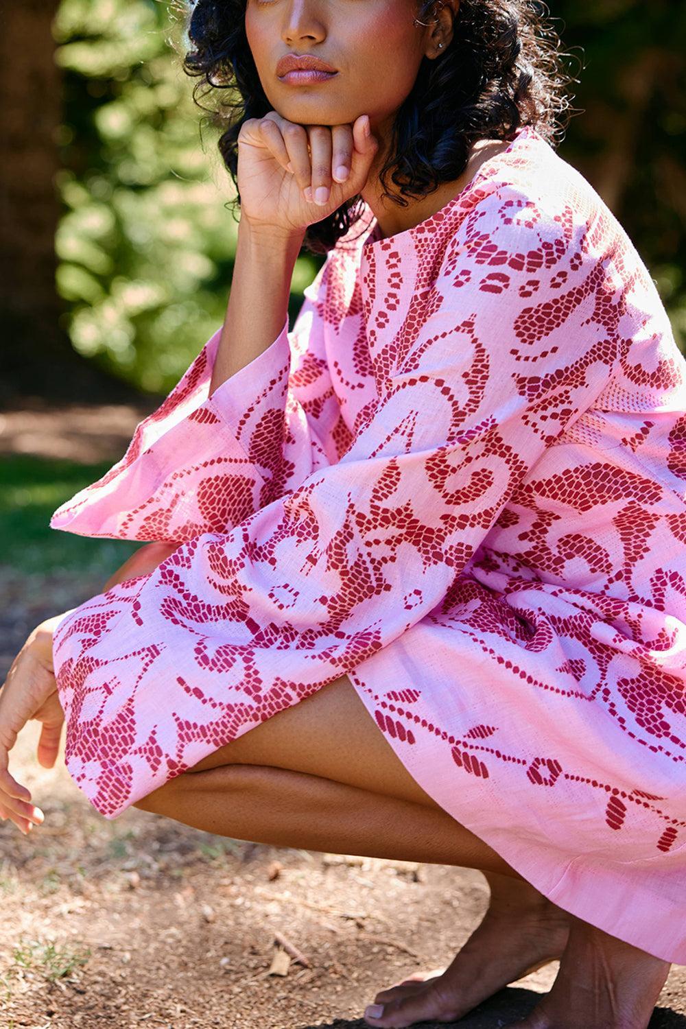 Maggie Dress-MAGENTA-2-CLOTHINGDRESSCASUAL-ASTON STUDIO