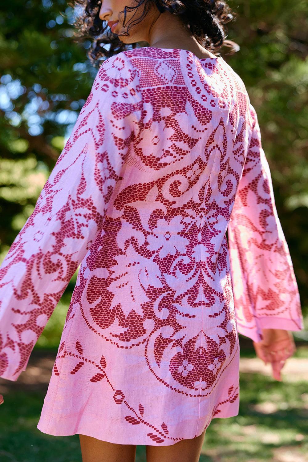 Maggie Dress-MAGENTA-2-CLOTHINGDRESSCASUAL-ASTON STUDIO