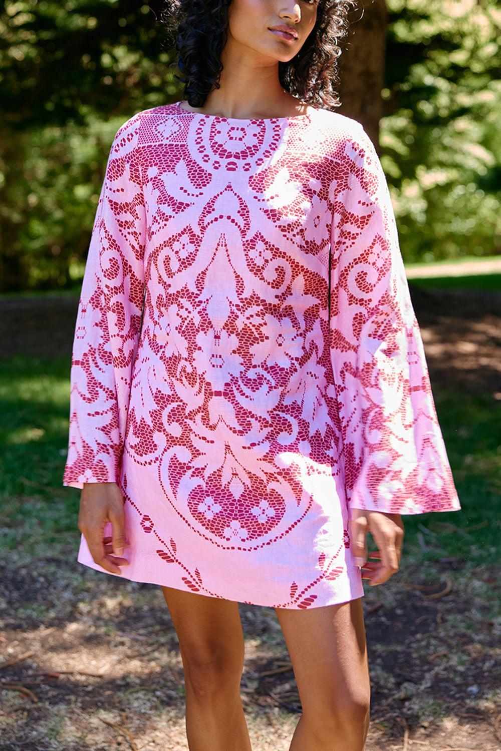 Maggie Dress-MAGENTA-2-CLOTHINGDRESSCASUAL-ASTON STUDIO