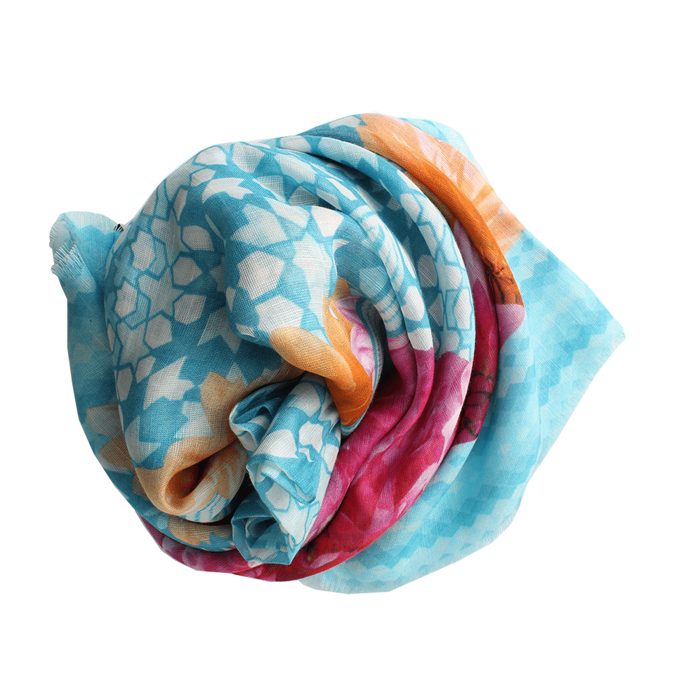 ATHENA PROCOPIOU-Blue Kasbah Scarf-BLUE/PNK