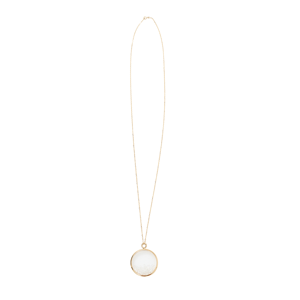 AURELIE BIDERMANN-Large Diamond Chivor Medallion Necklace-YELLOW GOLD