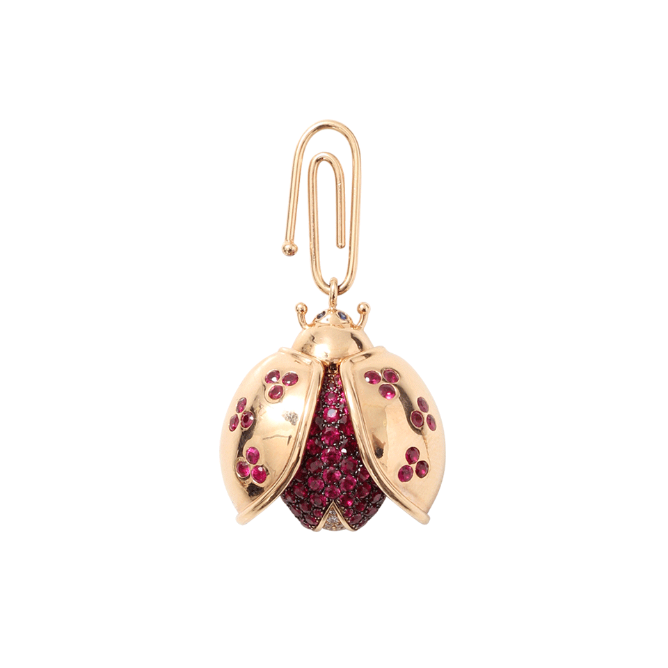 AURELIE BIDERMANN-Ruby Lady Bird Pendant-ROSE GOLD