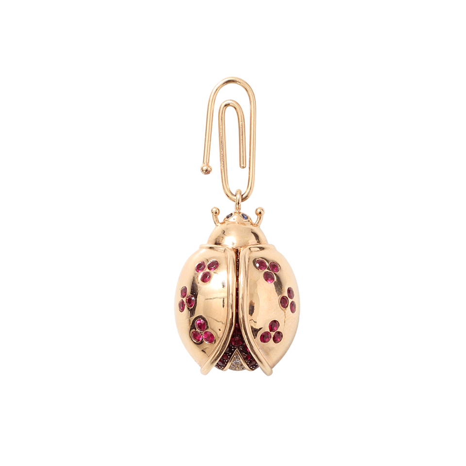 AURELIE BIDERMANN-Ruby Lady Bird Pendant-ROSE GOLD