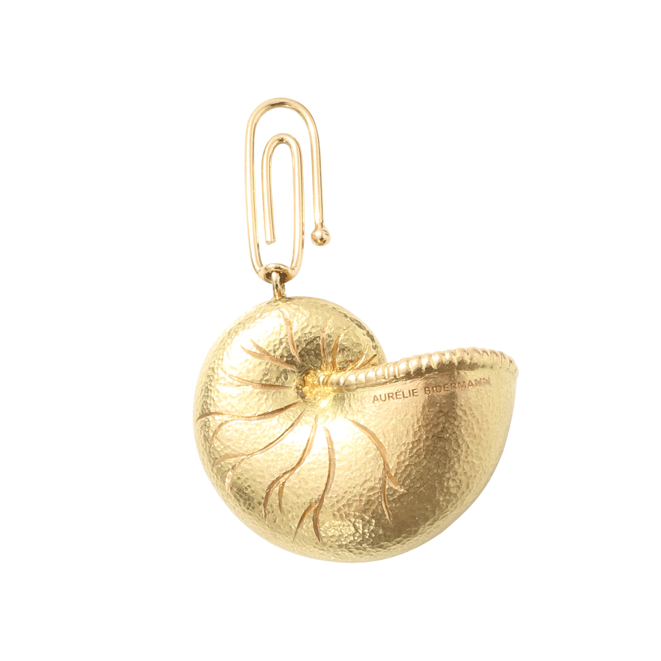 AURELIE BIDERMANN-Nautilus Shell Charm-YELLOW GOLD