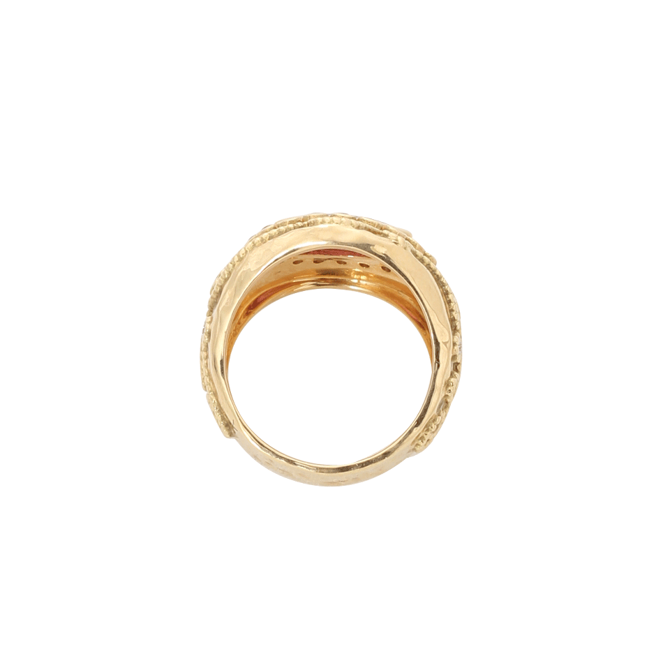 AURELIE BIDERMANN-Rubellite Cashmere Ring-YELLOW GOLD