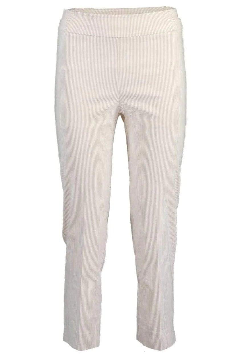AVENUE MONTAIGNE-Seersucker Skinny Cropped Pant-