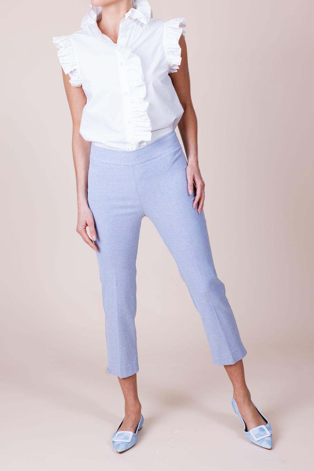 AVENUE MONTAIGNE-Brigitte Pant - Chambray-