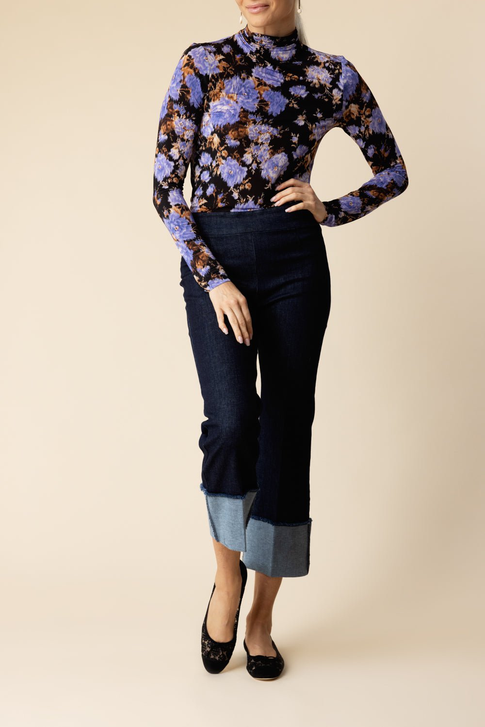 AVENUE MONTAIGNE-Bonnie Pant - Dark Denim-