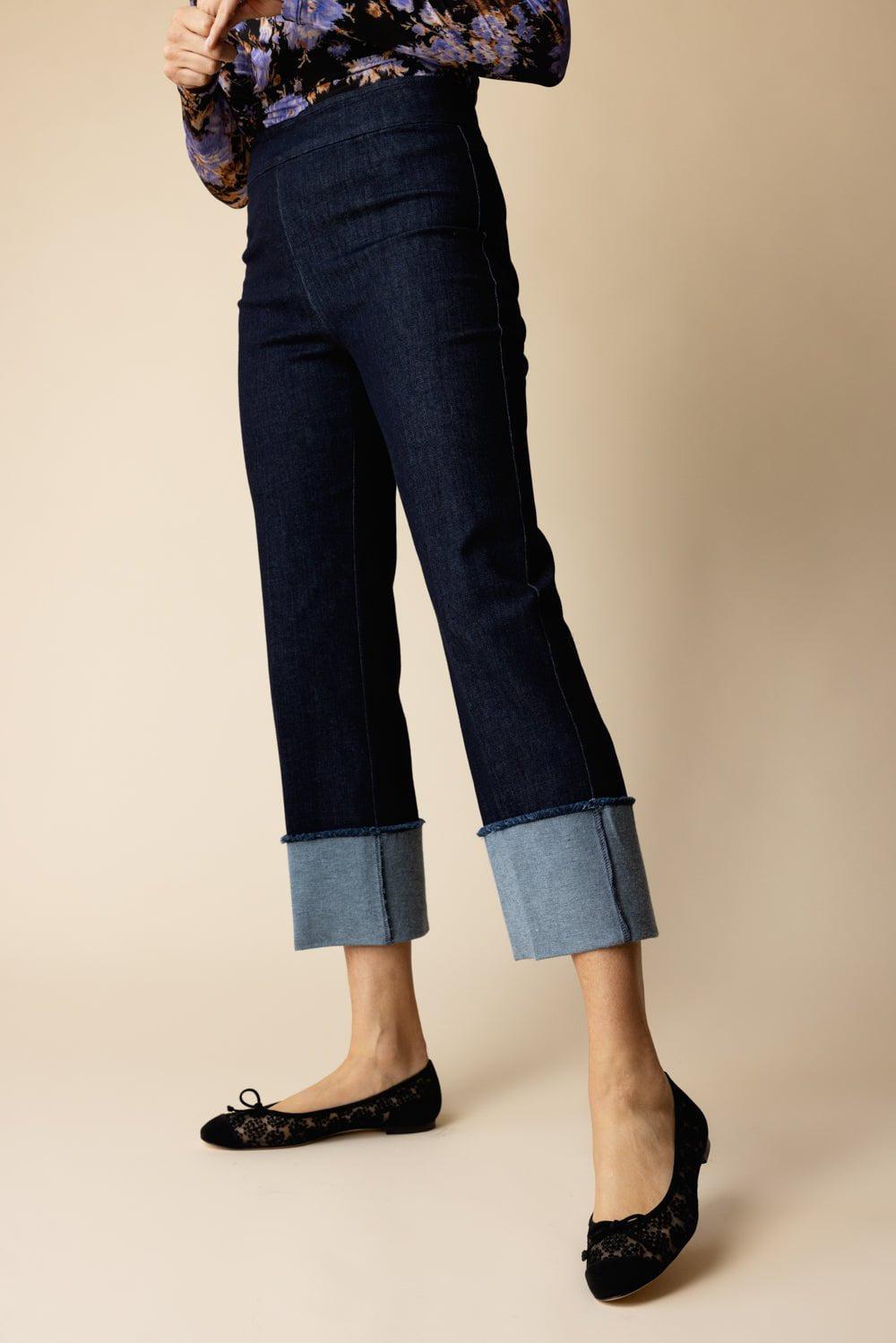 AVENUE MONTAIGNE-Bonnie Pant - Dark Denim-