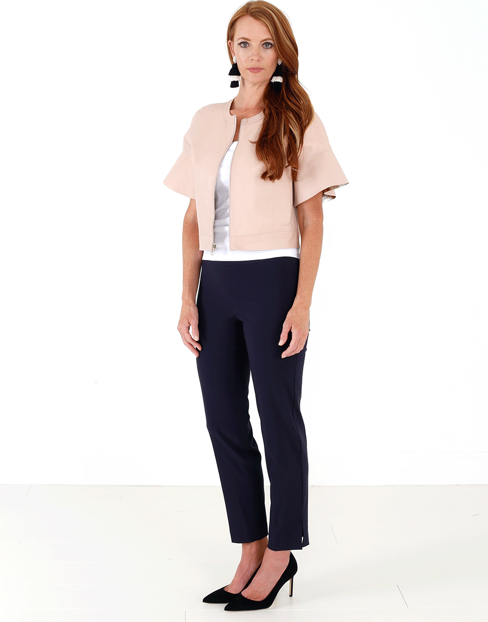 AVENUE MONTAIGNE-Venezia Pull-On Ankle Slit Pant-