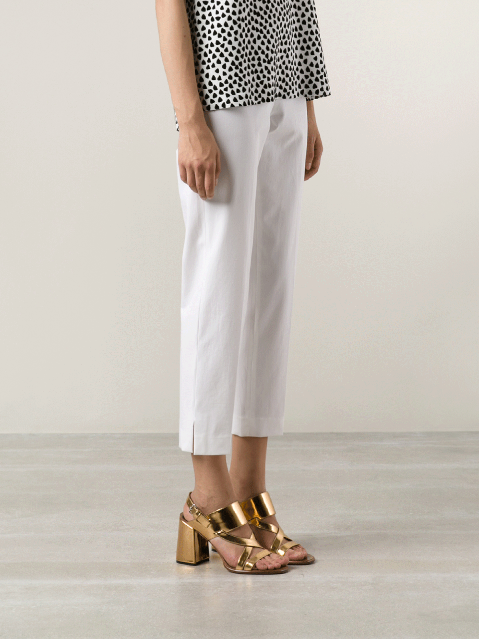 AVENUE MONTAIGNE-Venezia Pull-On Ankle Slit Pant-