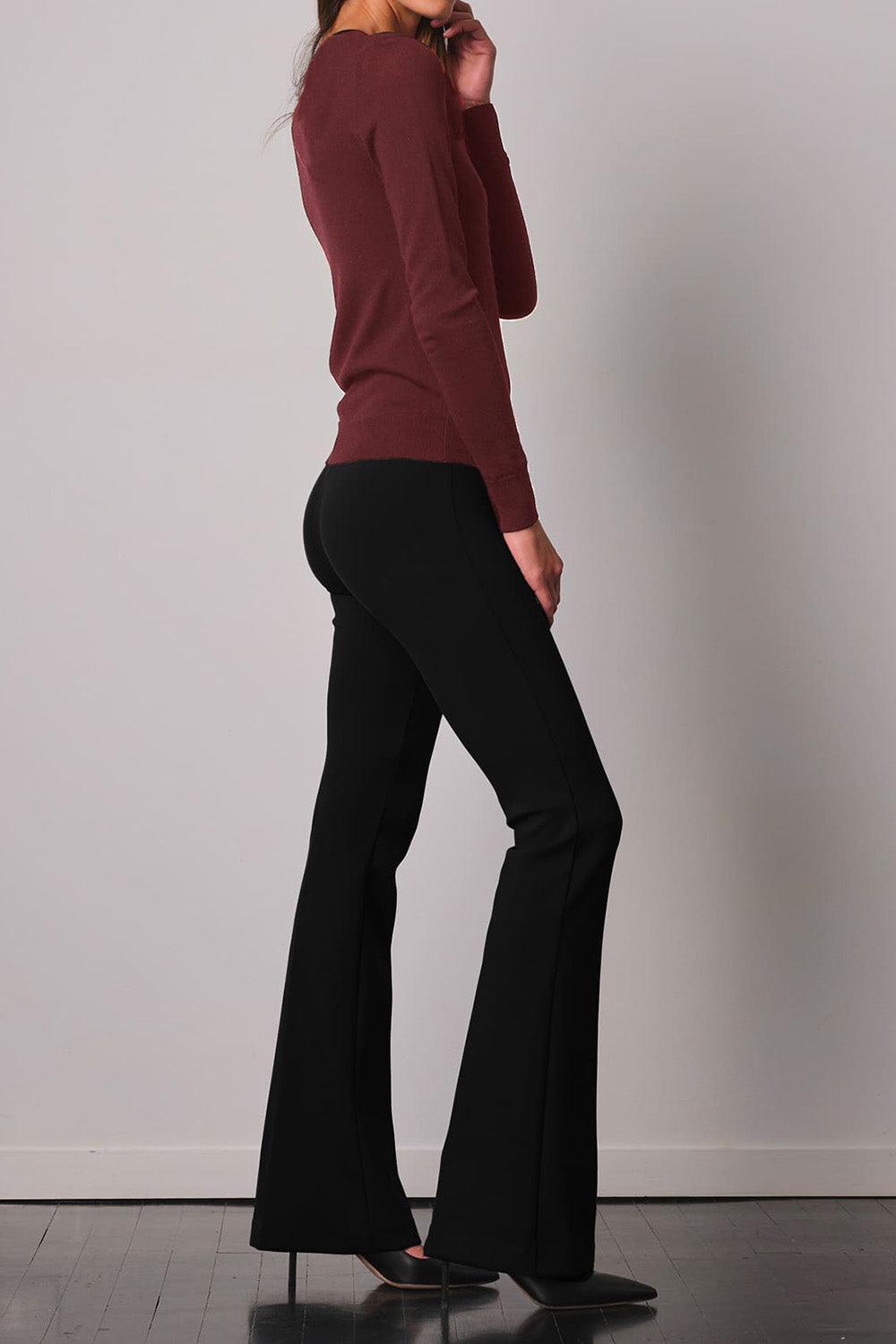 Bellini Freedom Flare Pant - Black-BLACK-0-CLOTHINGPANTSLIM FIT-AVENUE MONTAIGNE