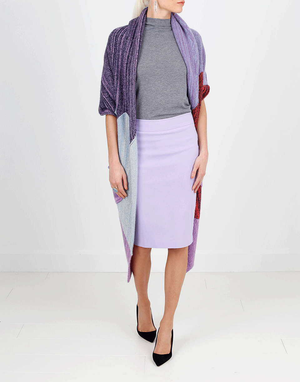 AVENUE MONTAIGNE-Pull-On Stretch Pencil Skirt-