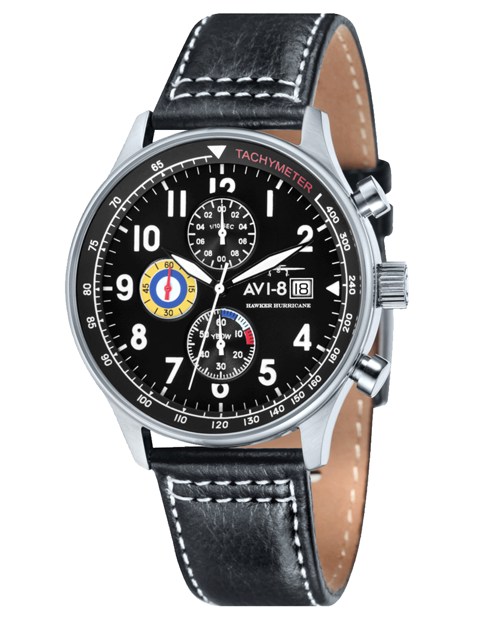 AVI-8-Black Hawker Hurricane Watch-BLACK
