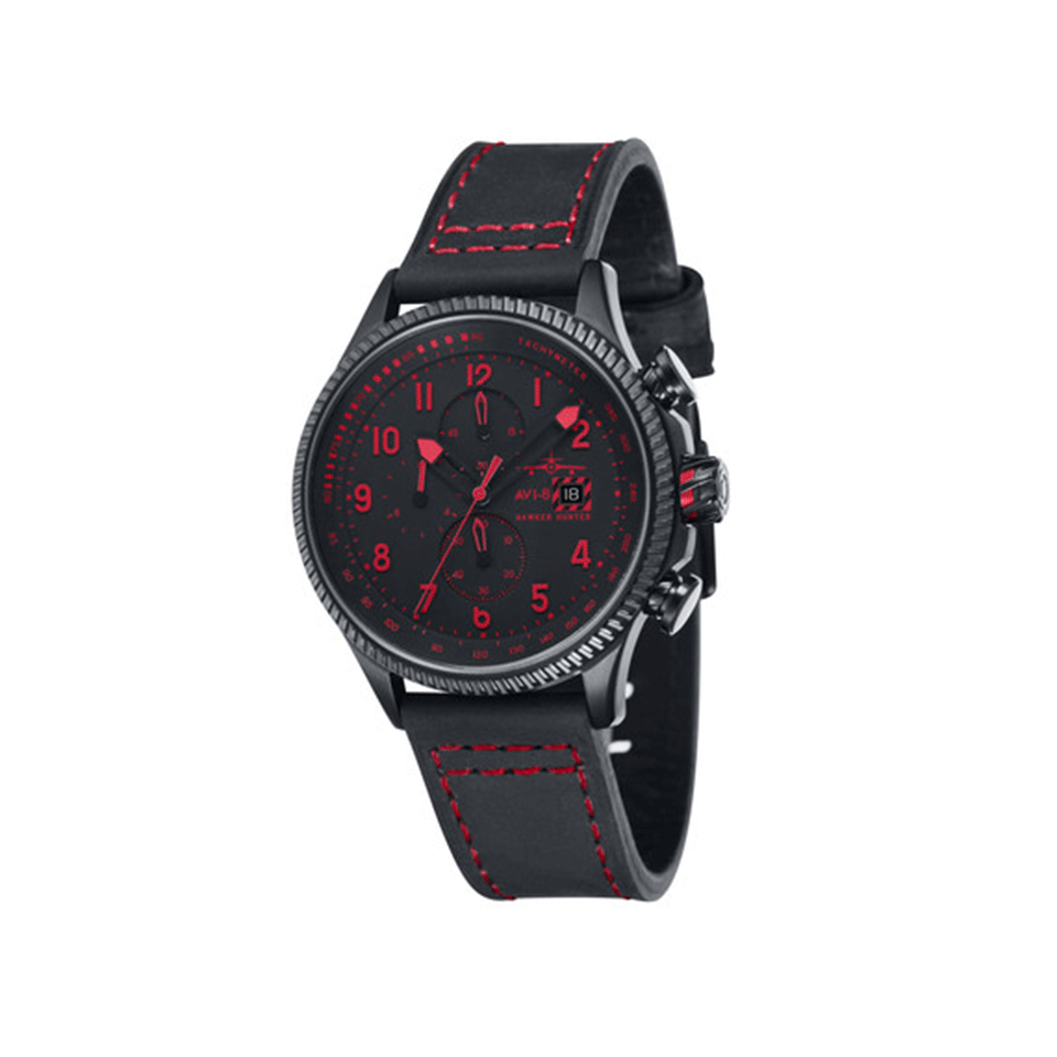 AVI-8-Hawker Hunter Watch-BLK/RED