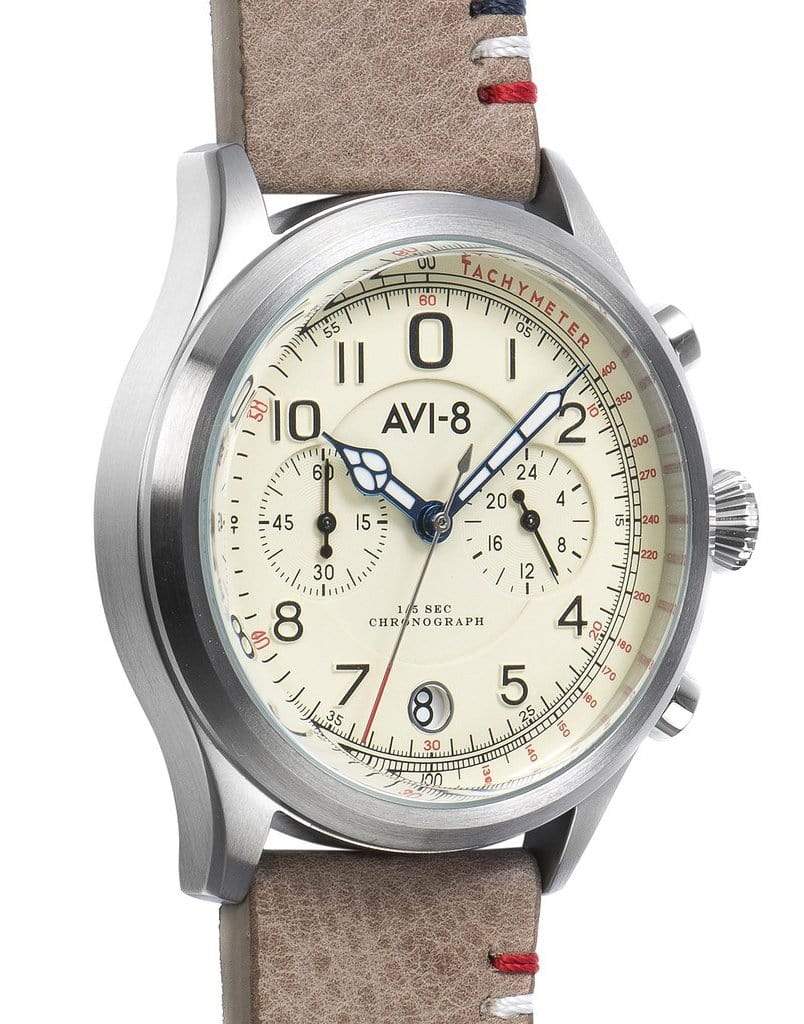 AVI-8-Flyboy LaFayette Cream Watch-GREY