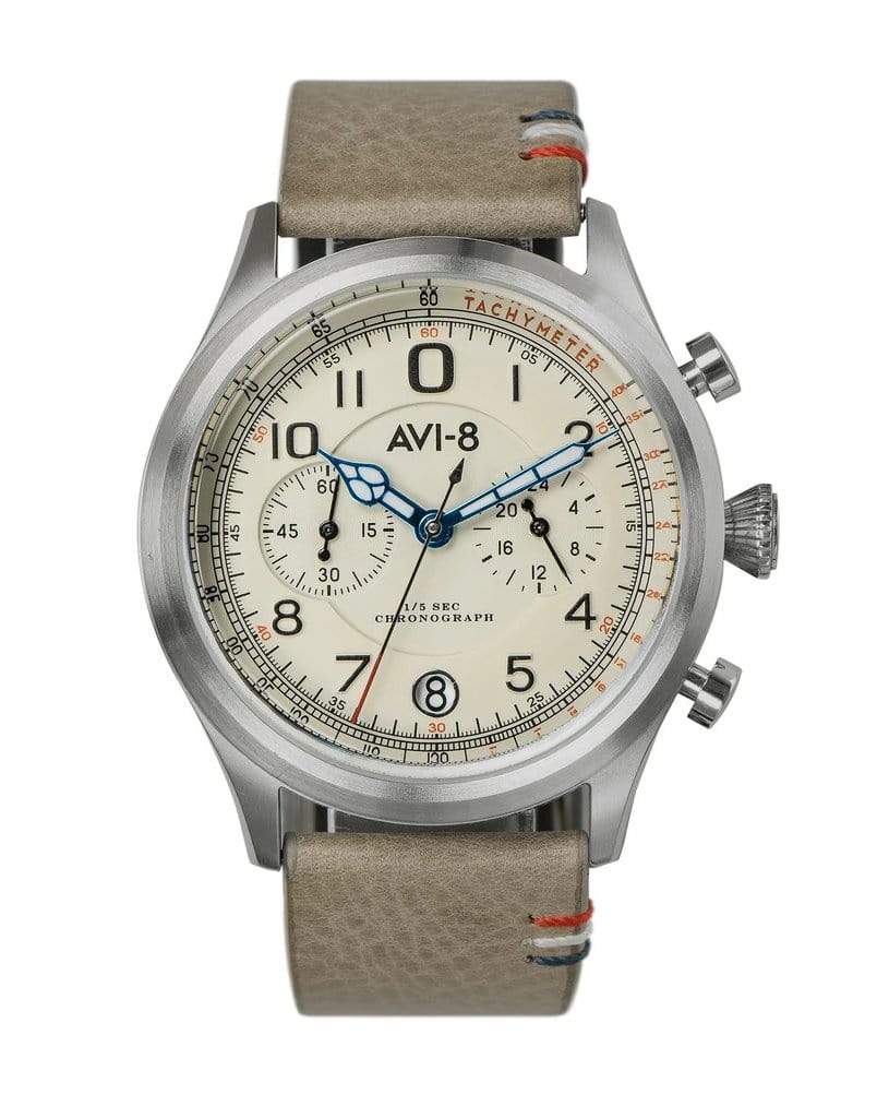 AVI-8-Flyboy LaFayette Cream Watch-GREY