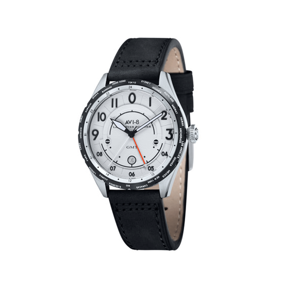 AVI-8-Lancaster Bomber Watch-WHT/BLK