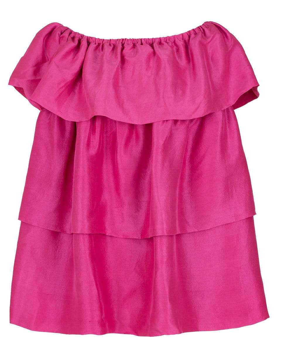 AZEEZA-Kamilla Raw Silk Bubblegum Dress-