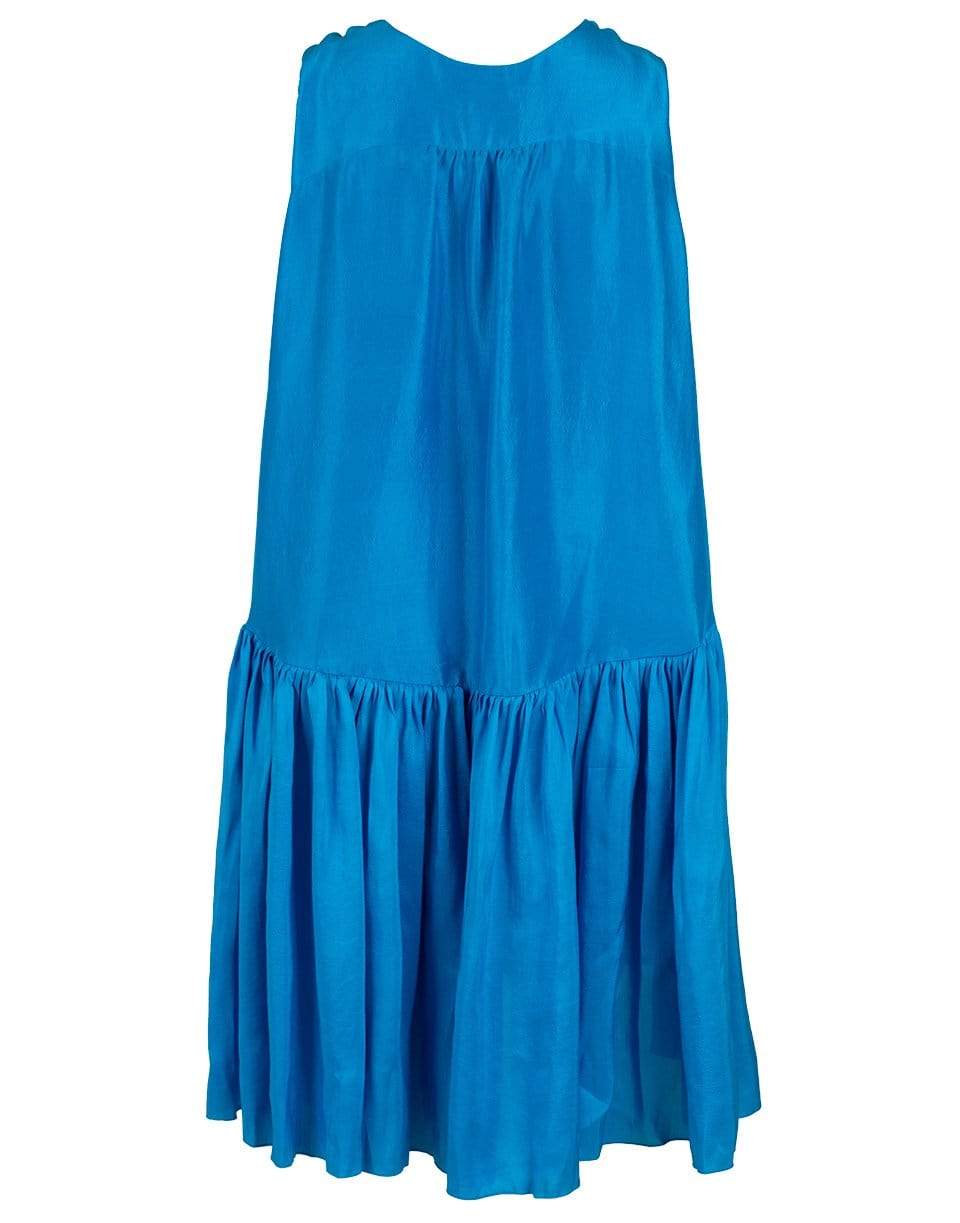 AZEEZA-Nella Raw Silk Lagoon Dress-