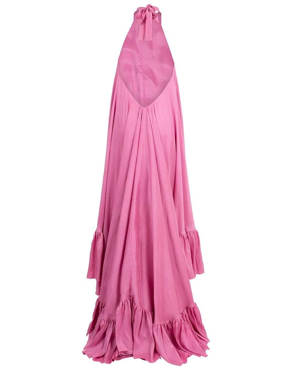 AZEEZA-Sadie Raw Silk Gown-PEONY