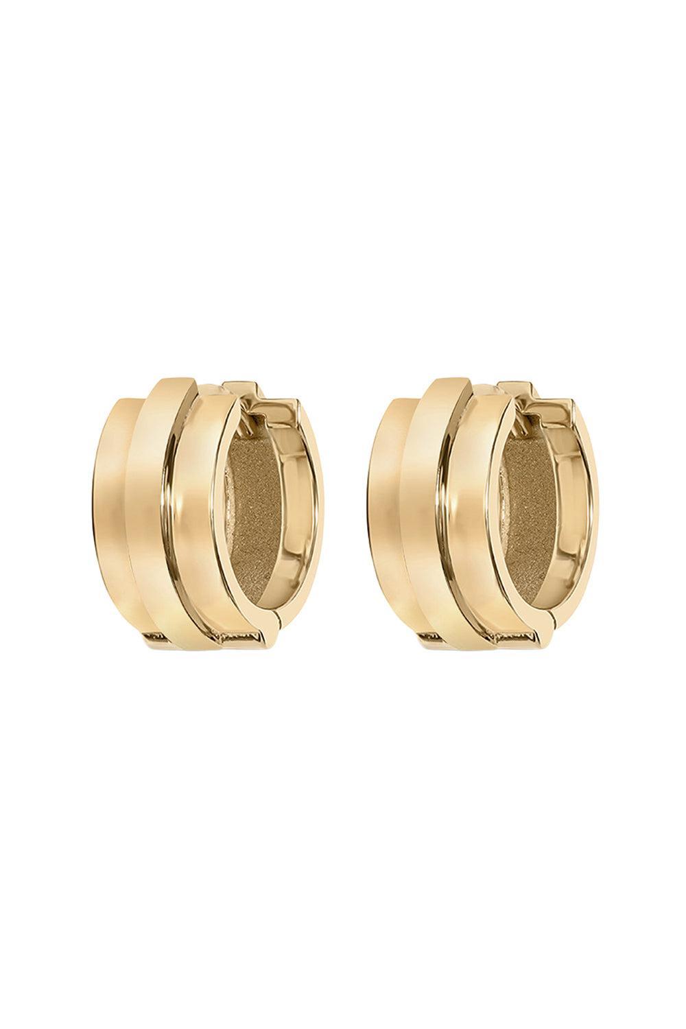 Staircase 3-Tier Huggie Earrings-YELLOW GOLD-JEWELRYFINE JEWELEARRING-AZLEE