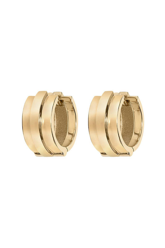 Staircase 3-Tier Huggie Earrings-YELLOW GOLD-JEWELRYFINE JEWELEARRING-AZLEE