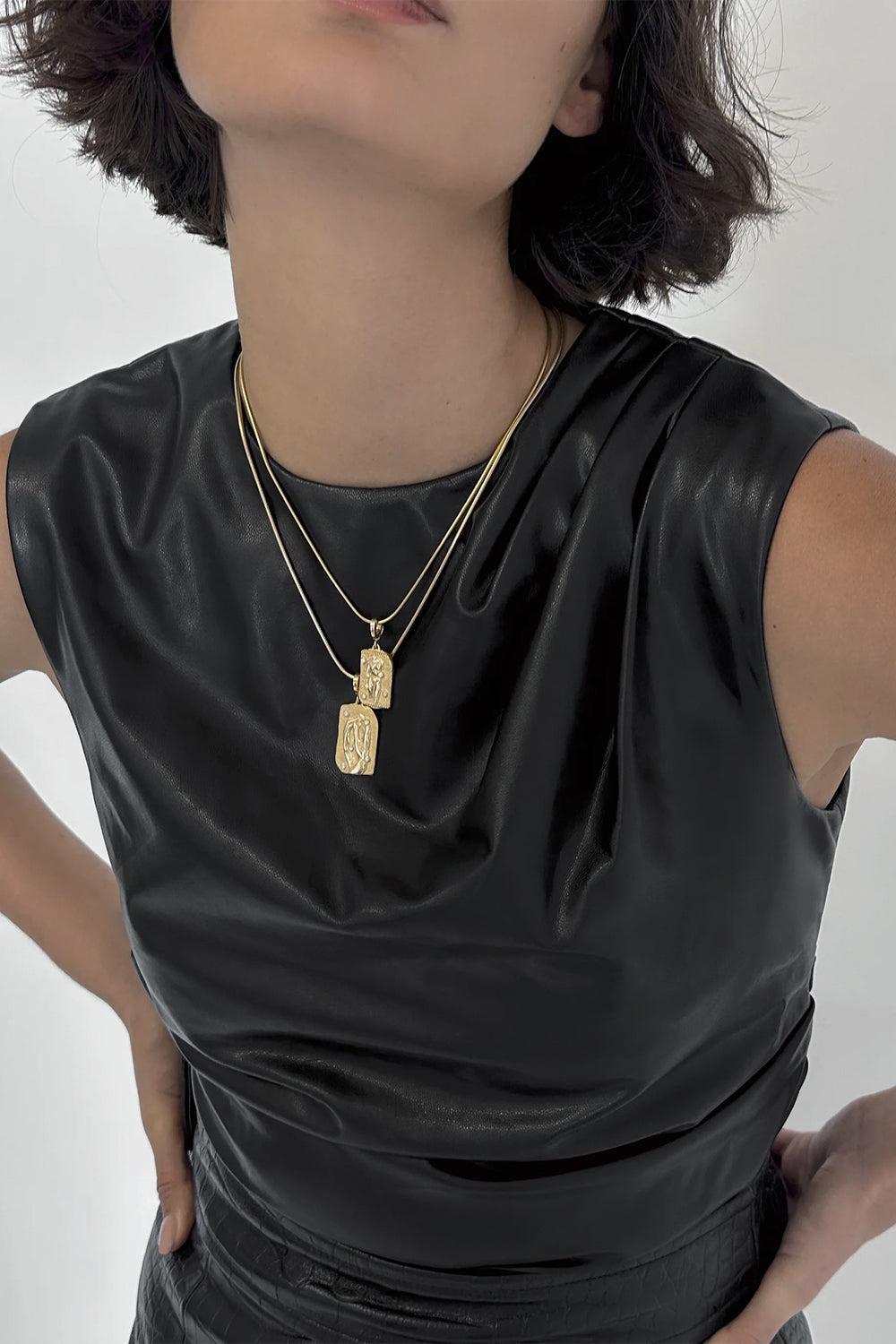 Cascade Chain Necklace-YELLOW GOLD-18-JEWELRYFINE JEWELNECKLACE O-AZLEE