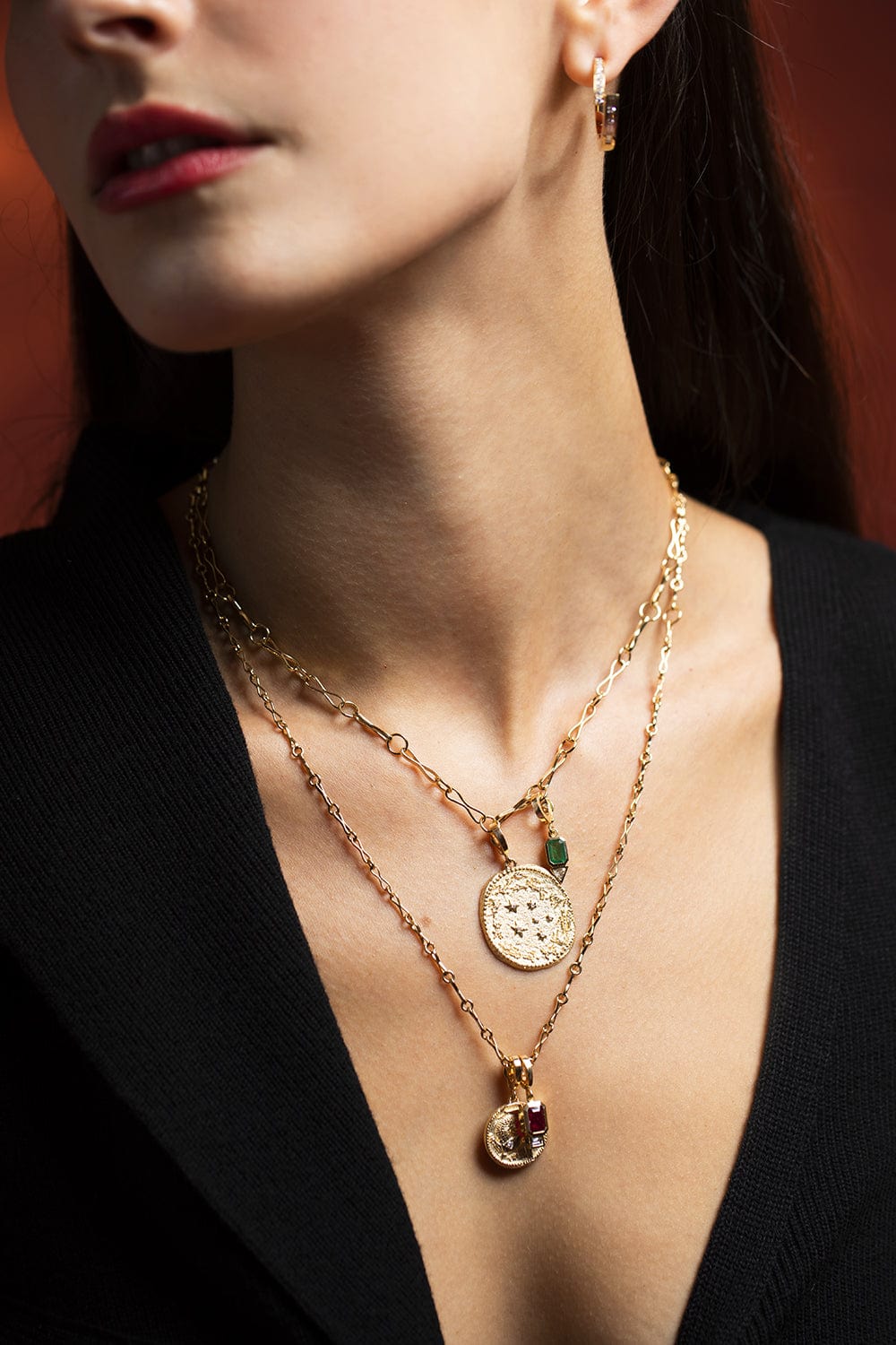 AZLEE-Large Circle Link Chain 20"-YELLOW GOLD