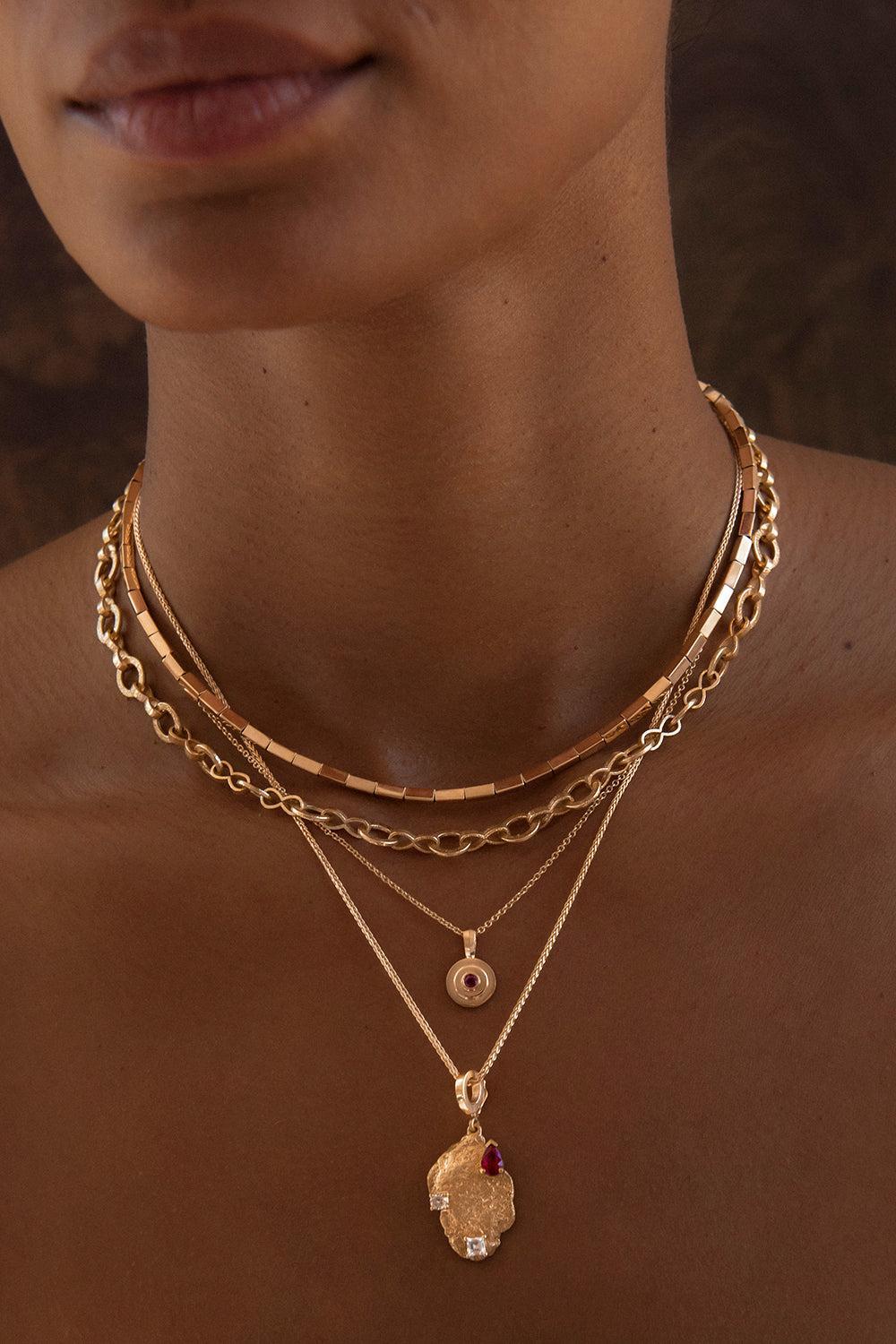 Thin Wheat Chain Necklace-YELLOW GOLD-20-JEWELRYFINE JEWELNECKLACE O-AZLEE