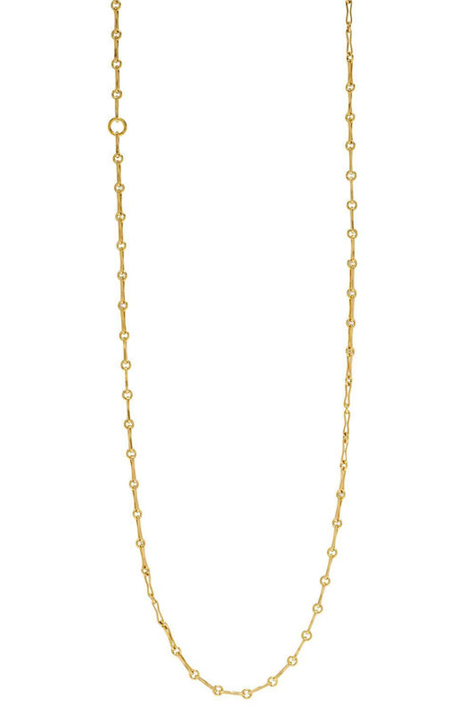 Small Circle Chain Link Necklace-YELLOW GOLD-32-JEWELRYFINE JEWELNECKLACE O-AZLEE