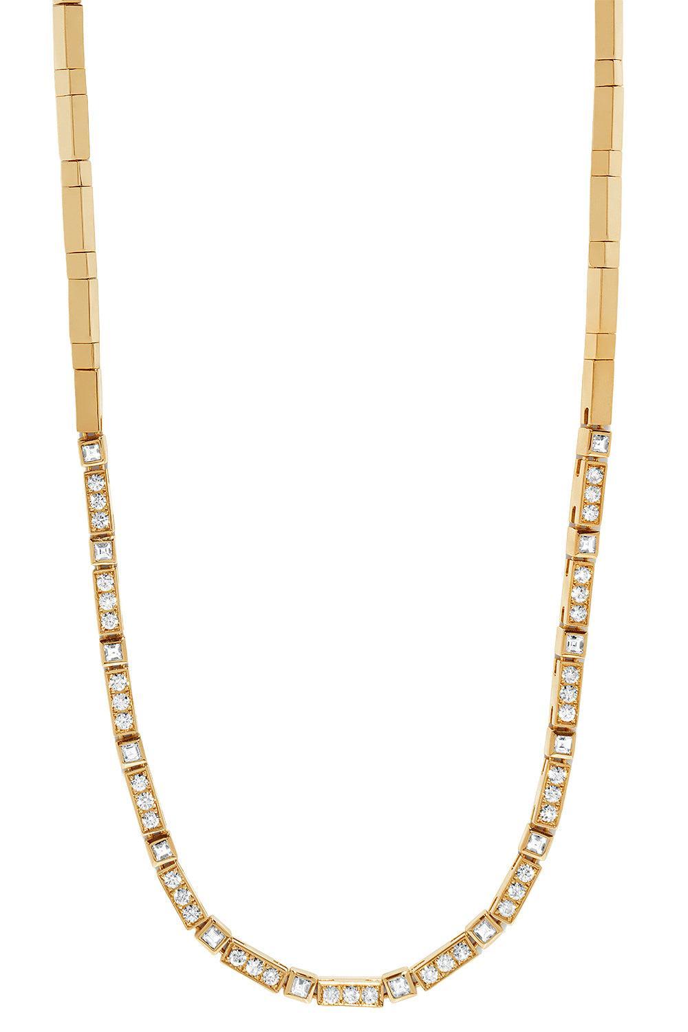Diamond Tennis Necklace-YELLOW GOLD-JEWELRYFINE JEWELNECKLACE O-AZLEE