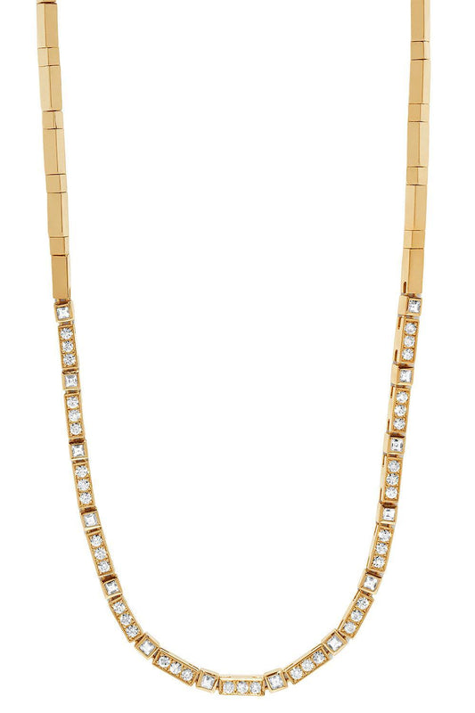Diamond Tennis Necklace-YELLOW GOLD-JEWELRYFINE JEWELNECKLACE O-AZLEE