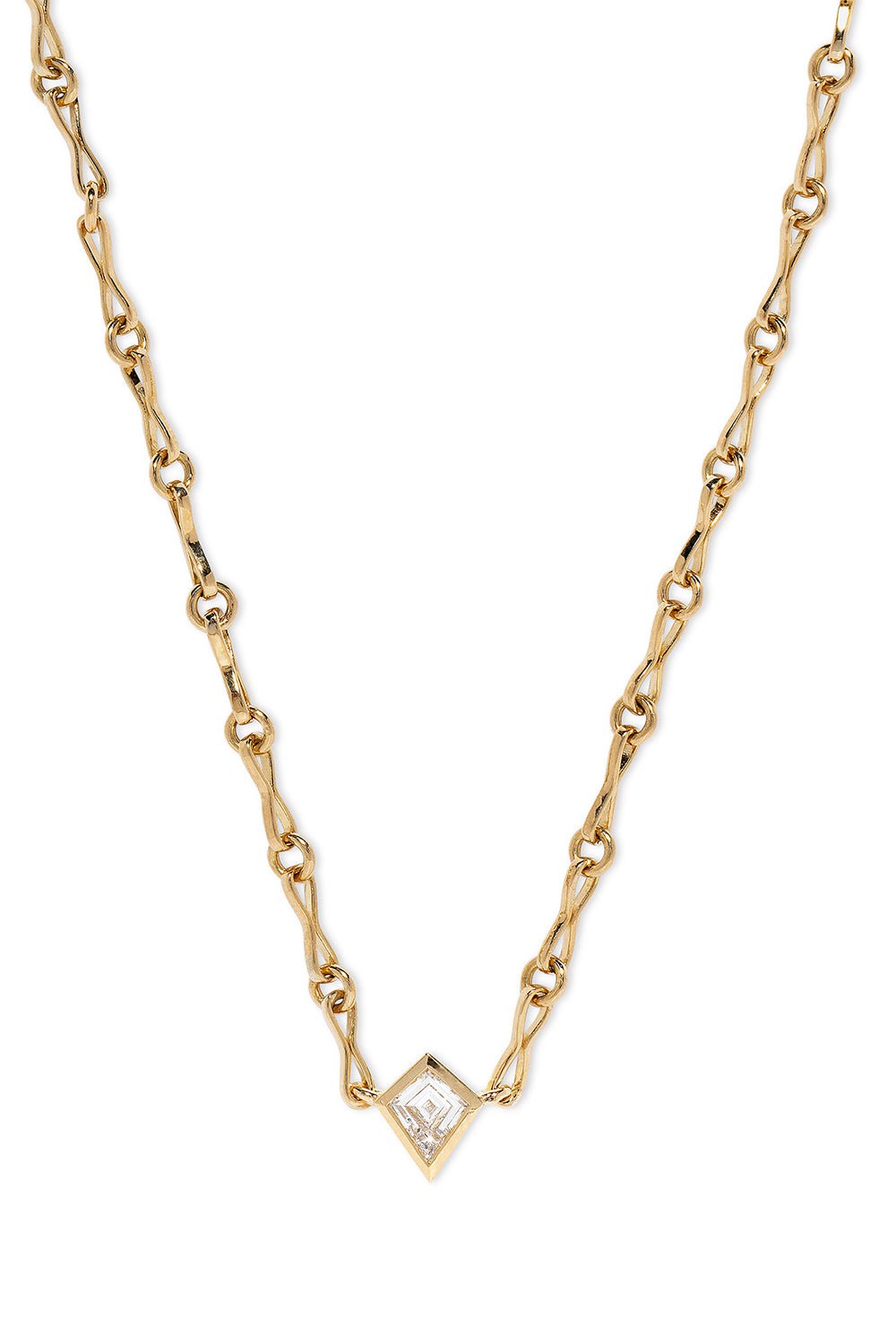 AZLEE-Kite Diamond Chain Necklace-YELLOW GOLD
