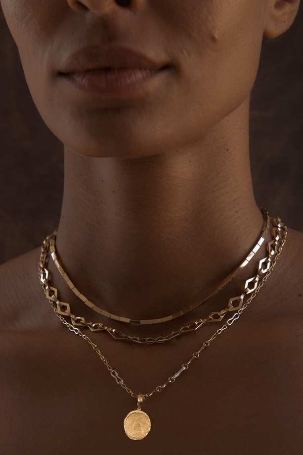 AZLEE-Custom Fingerprint Coin Pendant-