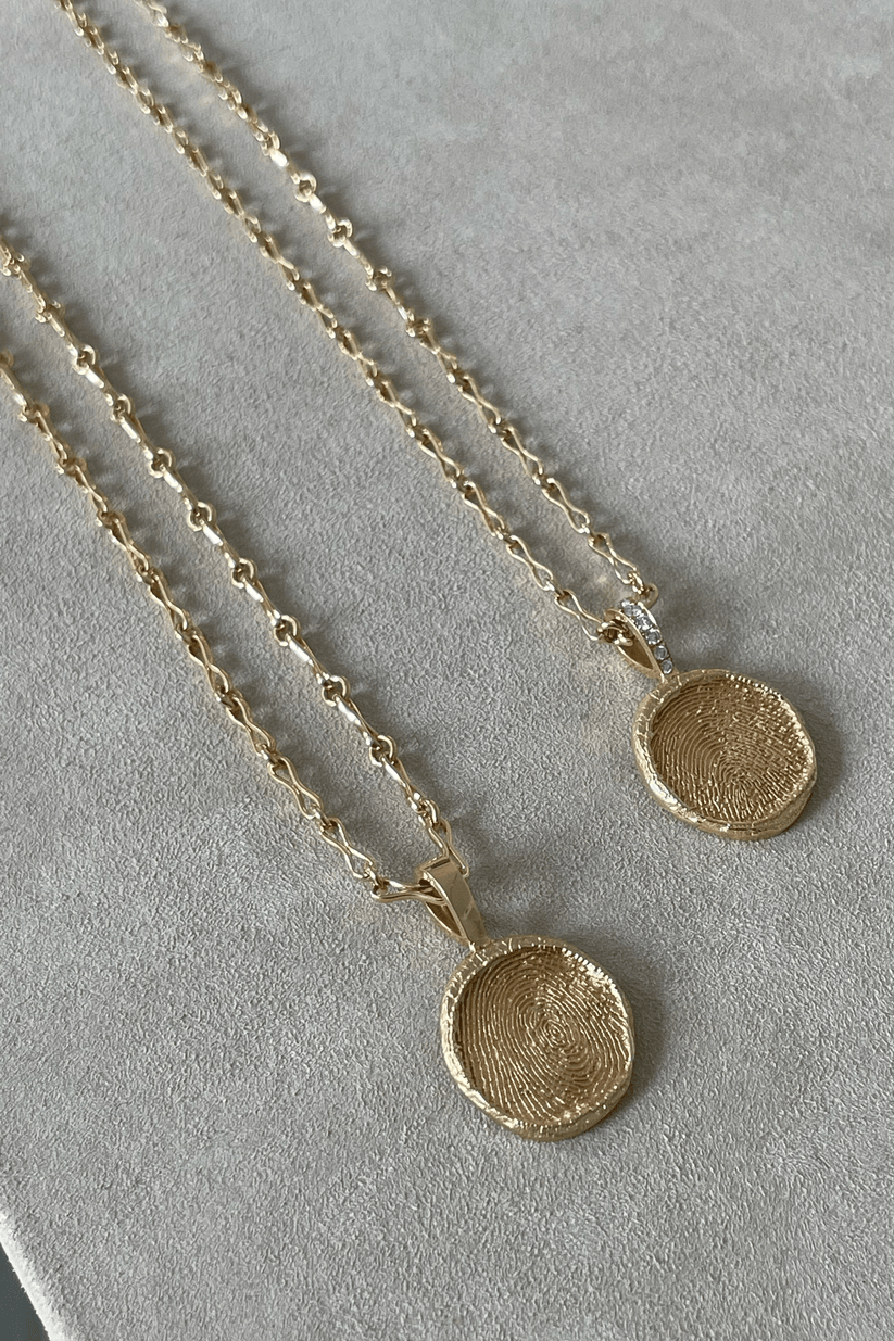 AZLEE-Custom Fingerprint Coin Pendant-