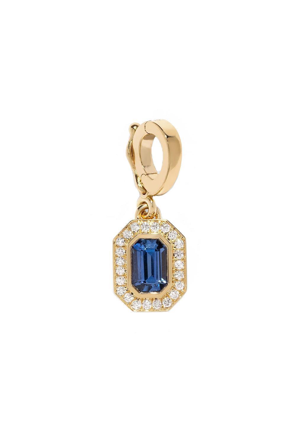 Medium Diamond Silhouette Sapphire Charm-YELLOW GOLD-JEWELRYFINE JEWELPENDANT-AZLEE